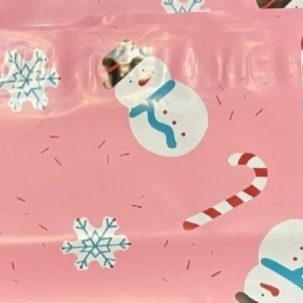 Pink Snowman Candy Cane Poly Mailers 8 Count Boho Office Ship Merch Swag Posh